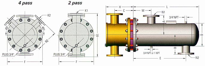 26 inch shell tube heat exchanger dimensions